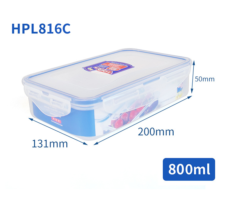 Plastic Fresh-Keeping Lunch Box Sealed Food Refrigerator Storage Box Bento Box Microwave Oven Fresh-Keeping Box
