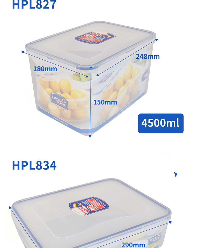 Plastic Fresh-Keeping Lunch Box Sealed Food Refrigerator Storage Box Bento Box Microwave Oven Fresh-Keeping Box