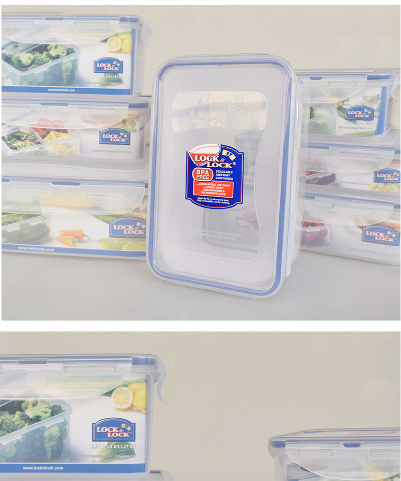 Plastic Fresh-Keeping Lunch Box Sealed Food Refrigerator Storage Box Bento Box Microwave Oven Fresh-Keeping Box
