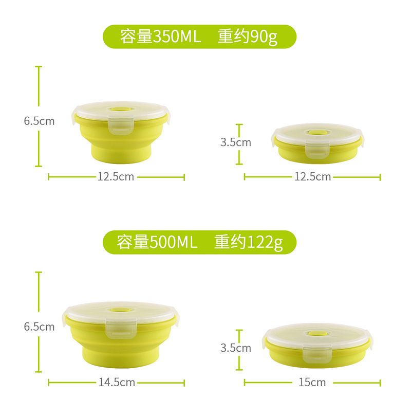 New round Silicone Lunch Box Fresh-Keeping Frozen Silicone Folding Lunch Box Silicone Lunch Box Set Fresh-Keeping Box New round Silicone Lunch Box Fresh-Keeping Frozen Silicone Folding Lunch Box Silicone Lunch Box Set Fresh-Keeping Box