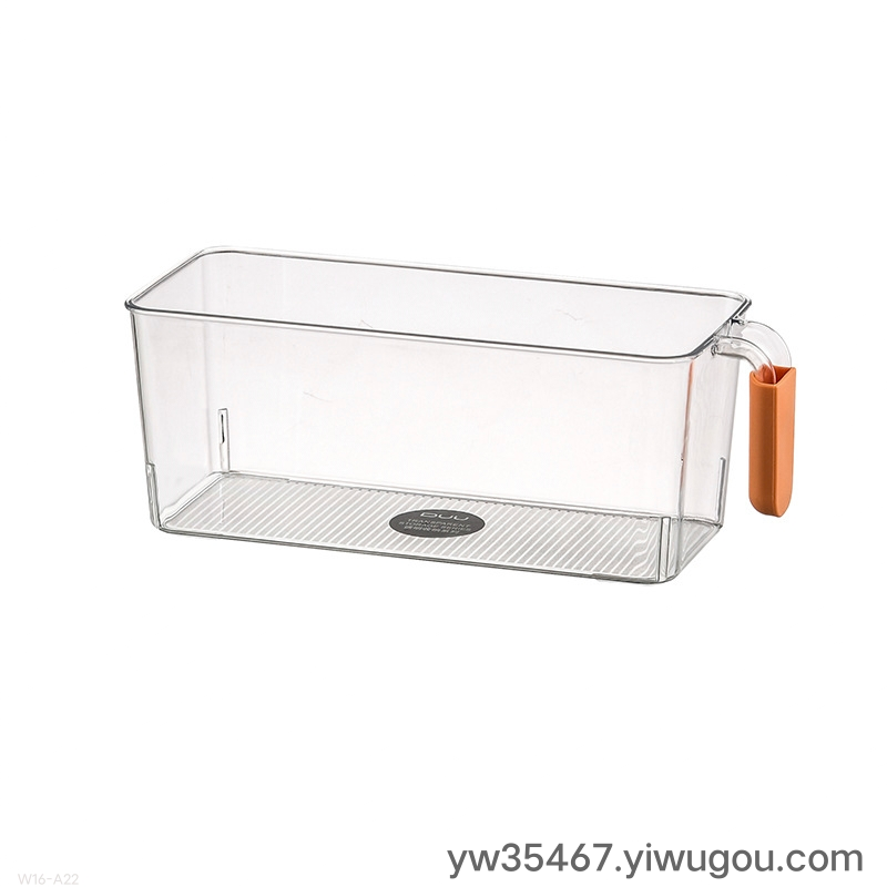 W16-A22 Colorful Handle Storage Box Pet Food Transparent Fresh-Keeping Box Kitchen Fruit Bottle &amp; Can Finishing Box