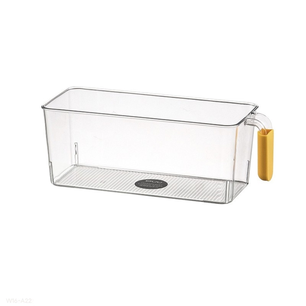 W16-A22 Colorful Handle Storage Box Pet Food Transparent Fresh-Keeping Box Kitchen Fruit Bottle & Can Finishing Box