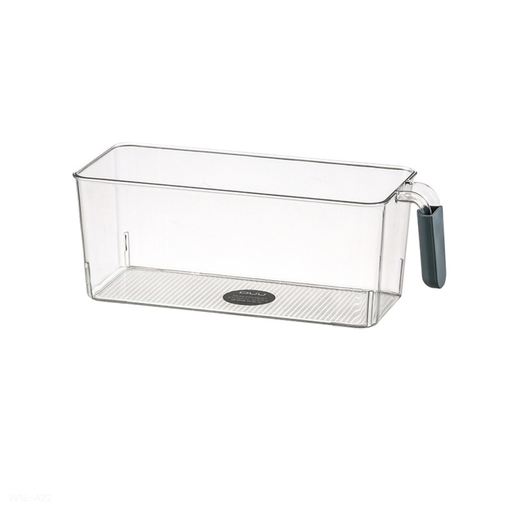 W16-A22 Colorful Handle Storage Box Pet Food Transparent Fresh-Keeping Box Kitchen Fruit Bottle & Can Finishing Box