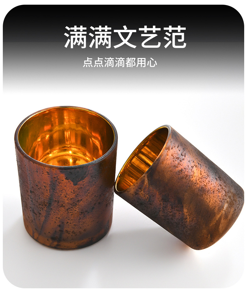 Aromatherapy Candle Cup Glass Gradient Cup Wedding Celebration Decoration Glass Cup Electroplating Frosted Candle Cup Aromatherapy Candle Cup Glass Gradient Cup Wedding Celebration Decoration Glass Cup Electroplating Frosted Candle Cup