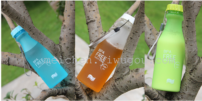 Creative student unbreakable frosted glass bottle soda glass cup with water s 350
