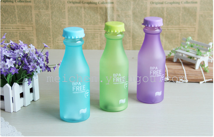 Creative student unbreakable frosted glass bottle soda glass cup with water s 350