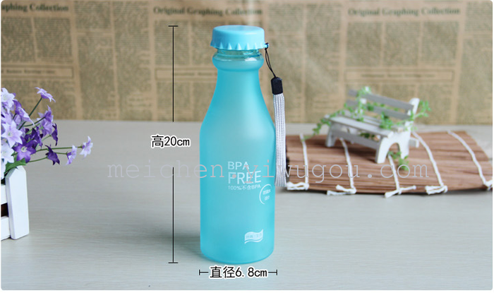 Creative student unbreakable frosted glass bottle soda glass cup with water s 350
