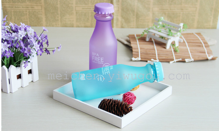 Creative student unbreakable frosted glass bottle soda glass cup with water s 350