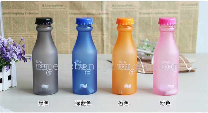 Creative student unbreakable frosted glass bottle soda glass cup with water s 350