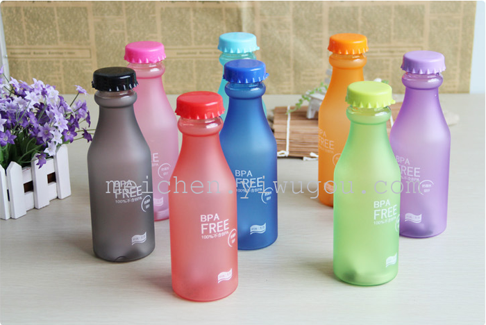 Creative student unbreakable frosted glass bottle soda glass cup with water s 350