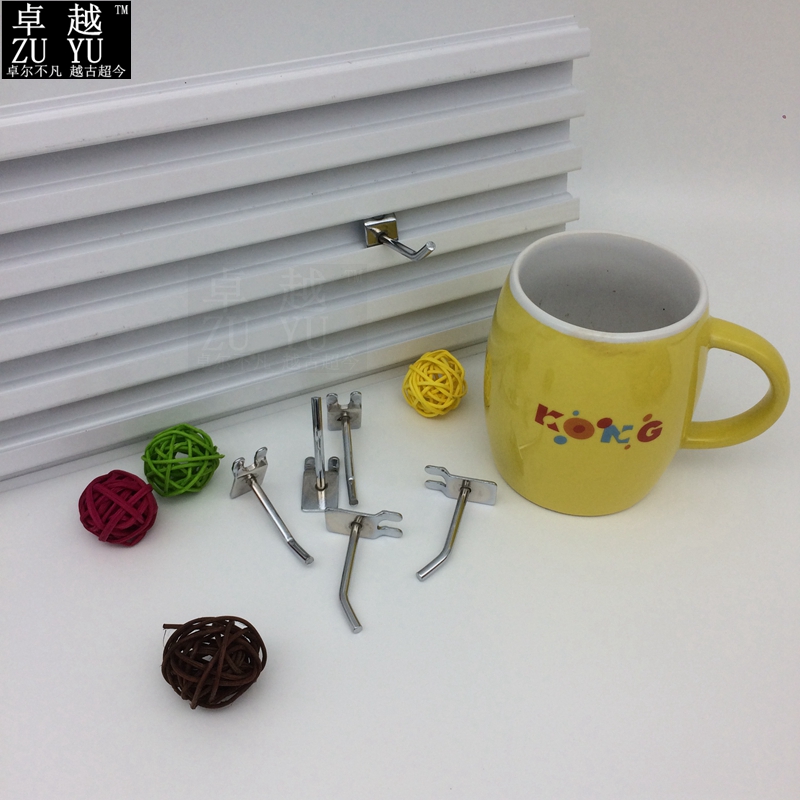 Aluminium metallic shelves for the slot of hook hook buckle plate hook Yiwu jewelry shop hook accessories hooks