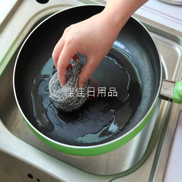 Factory Direct Sales Stainless Steel Wire Ball Cleaning Ball Washing Pot Kitchen Cleaning Products 24G
