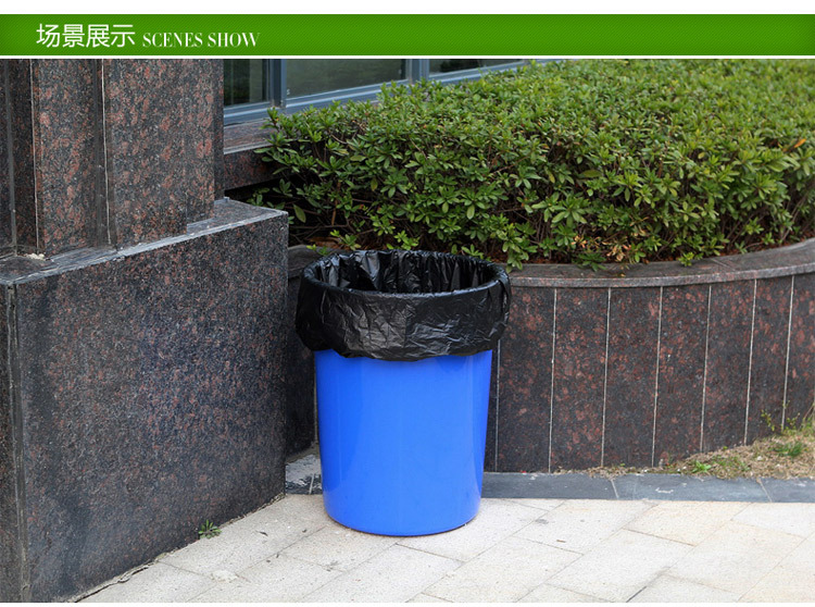 Large Garbage Bag Large Thick Large Black Hotel Property Sanitation Plain Top Plastic Bag Disposable Factory Wholesale
