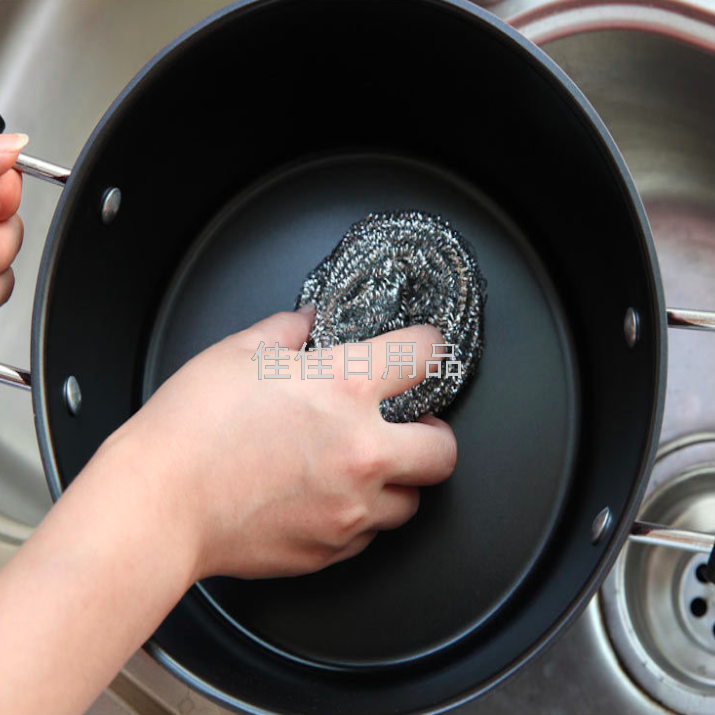 Factory Direct Sales Stainless Steel Wire Ball Cleaning Ball Washing Pot Kitchen Cleaning Products 14G