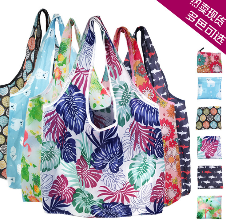 Folding eco-friendly shopping bag portable, portable storage bag Supersizesupermarket shopping bagwaterproof printed bag