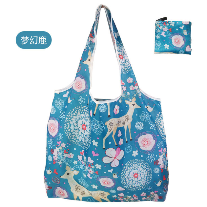 Folding eco-friendly shopping bag portable, portable storage bag Supersizesupermarket shopping bagwaterproof printed bag