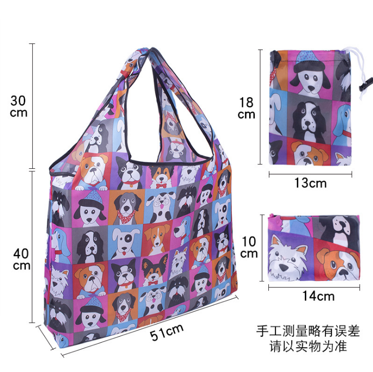 Folding eco-friendly shopping bag portable, portable storage bag Supersizesupermarket shopping bagwaterproof printed bag