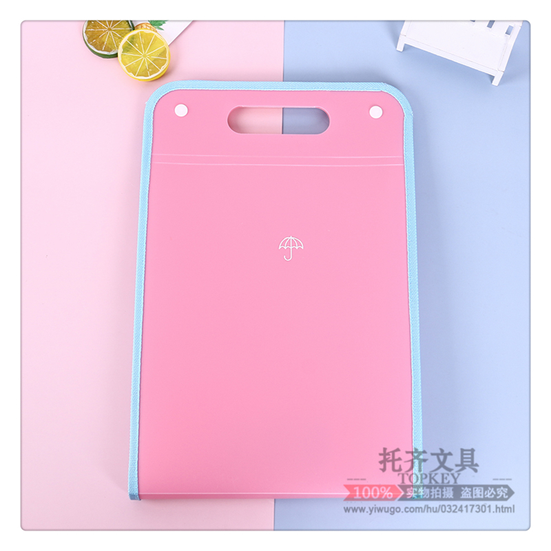13-Layer Folder Student Organ Bag Examination Paper Bag A4 File Bag Korean Style Fresh Creative Test Paper Storage Bag