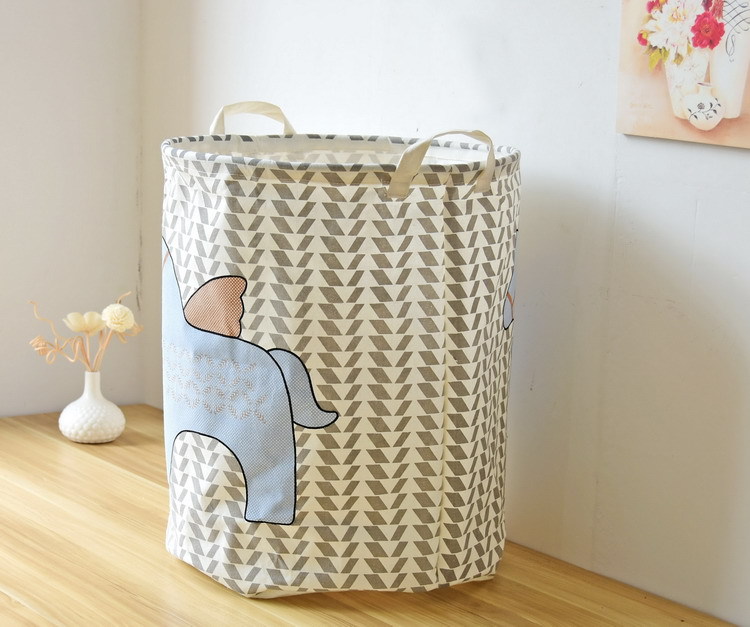 Large-sized animal printed cotton and linen clothing storage bag brarrel Large-sized animal printed cotton and linen clothing storage bag brarrel