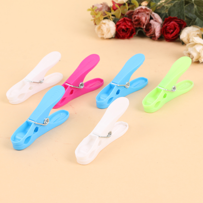 Natural rain daily necessities fashion candy color plastic clip spring clip household clothespin