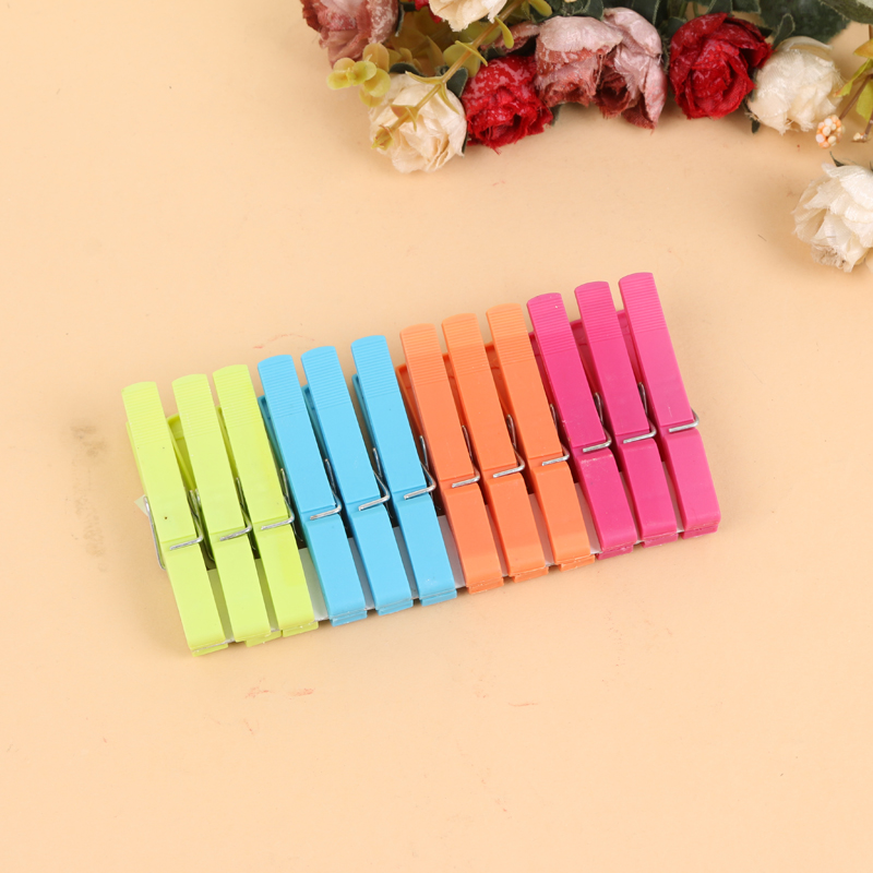 Natural Lin daily necessities fashion household candy color plastic clip spring clip clothespin