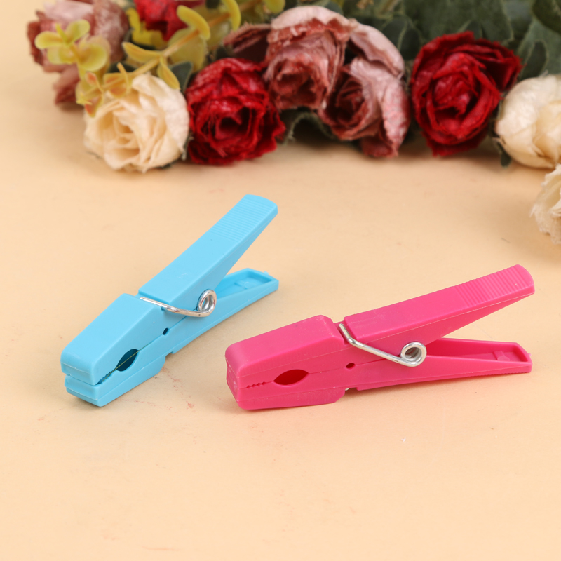 Natural Lin daily necessities fashion household candy color plastic clip spring clip clothespin