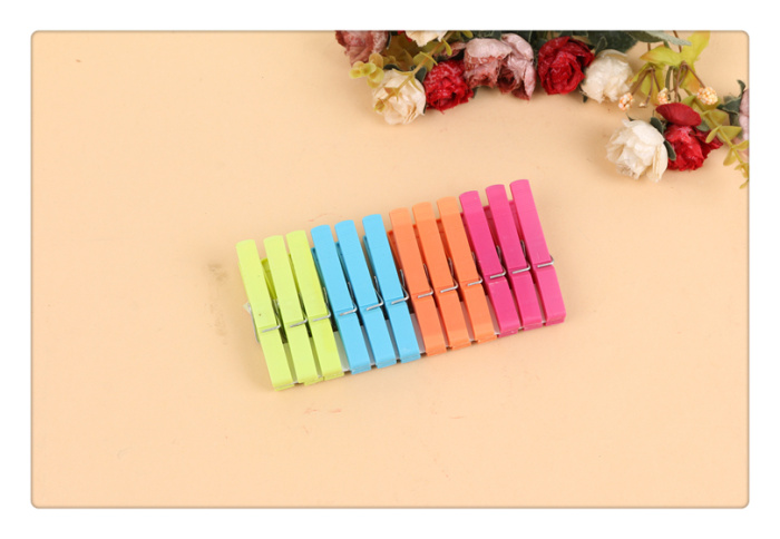 Natural Lin daily necessities fashion household candy color plastic clip spring clip clothespin