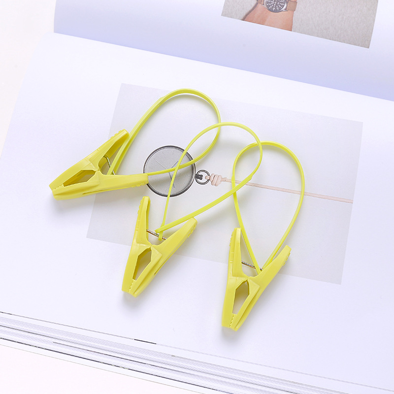 2127 Rope Clothes Clip Windproof Clothes Clip Travel Plastic Clip Clothes Pin Random Lock 12 PCs