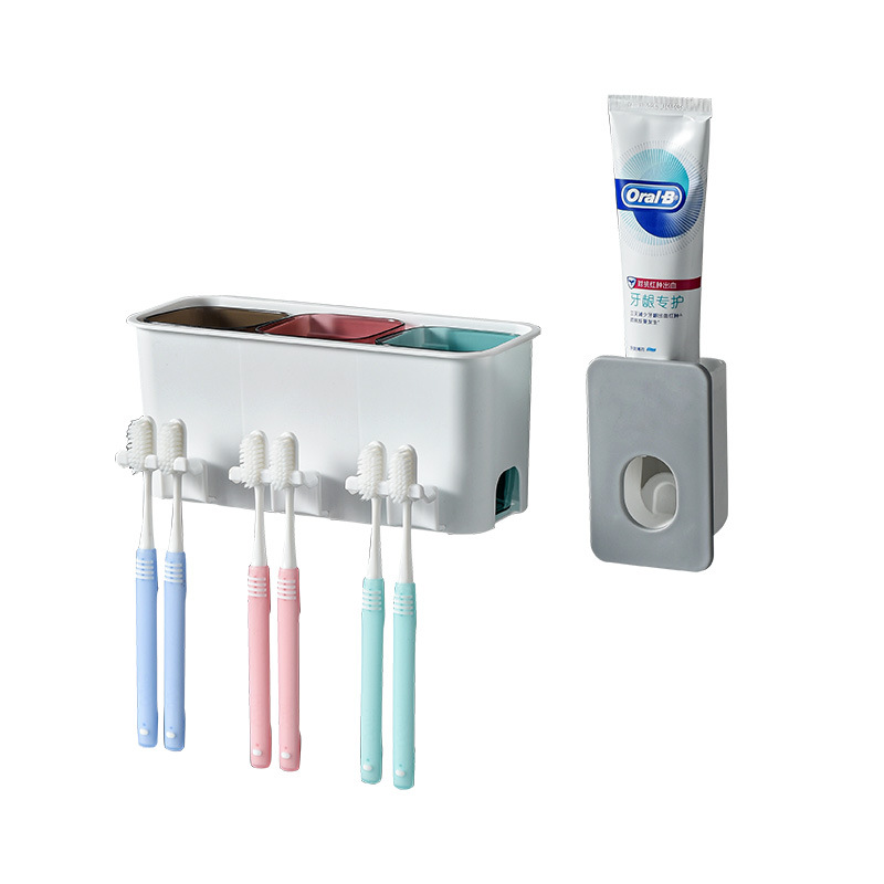 Suction Wall-Mounted Toothbrush Rack Cup Wall-Mounted Toothbrush Cup Holder Toilet Tooth Glass