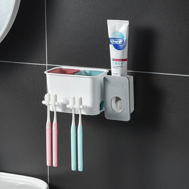 Suction Wall-Mounted Toothbrush Rack Cup Wall-Mounted Toothbrush Cup Holder Toilet Tooth Glass