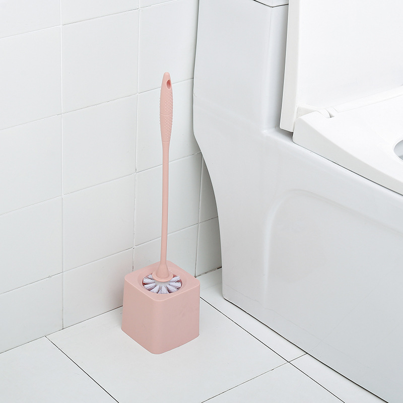 Manufacturer direct selling toilet brush classic hot style with base set plastic long handle toilet brush cleaning brush