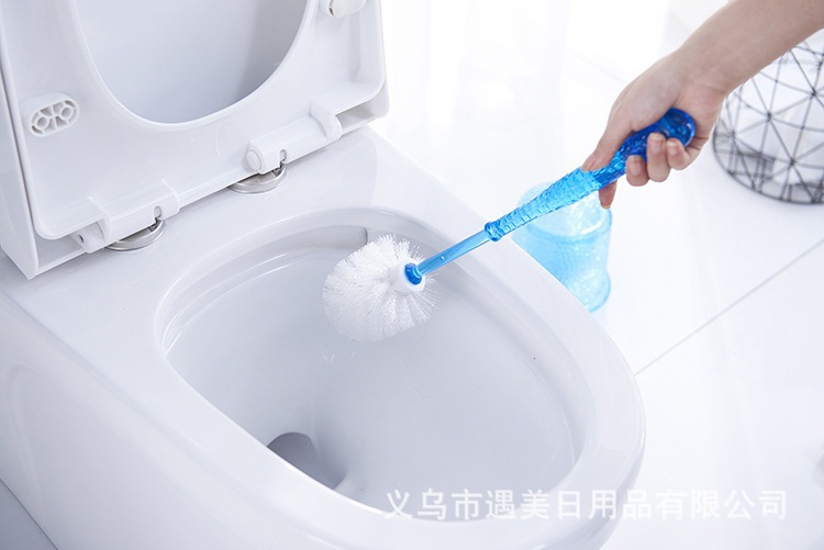 Toilet Brush New Transparent Plastic Toilet Cleaner Set Toilet Soft Brush Home Plastic Long Handle Toilet Brush