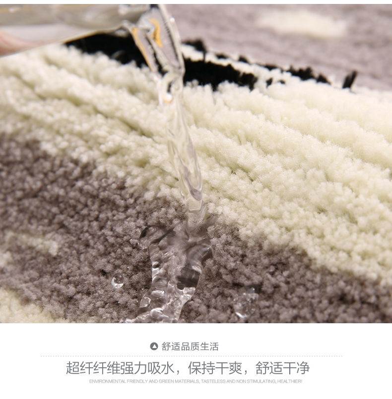 Thickened Microfiber Absorbent Pads Floor Mat Bathroom Bedroom Kitchen Doorway Non-Slip Mat Bathroom Balcony Carpet