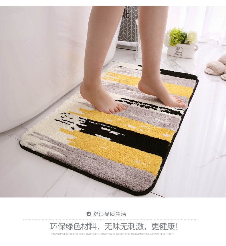 Thickened Microfiber Absorbent Pads Floor Mat Bathroom Bedroom Kitchen Doorway Non-Slip Mat Bathroom Balcony Carpet