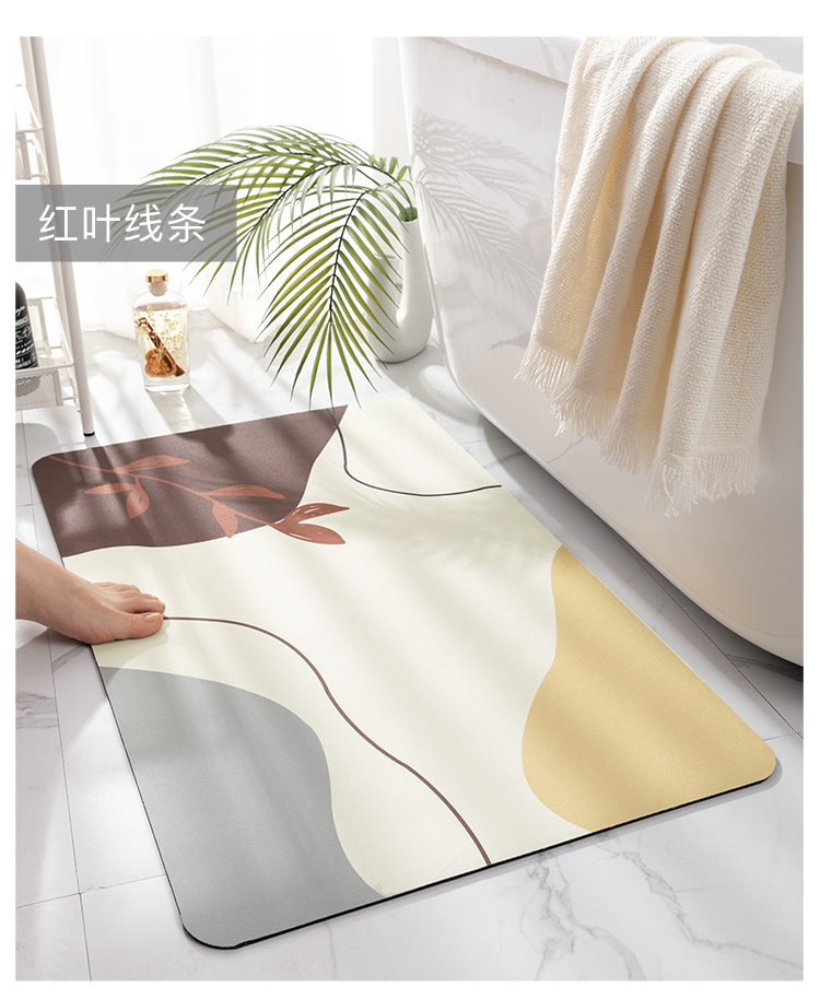 Soft Diatom Ooze Bathroom Absorbent Floor Mat Quick-Drying Foot Mat Non-Slip Mat Toilet Bathroom Entrance Carpet Soft Diatom Ooze Bathroom Absorbent Floor Mat Quick-Drying Foot Mat Non-Slip Mat Toilet Bathroom Entrance Carpet