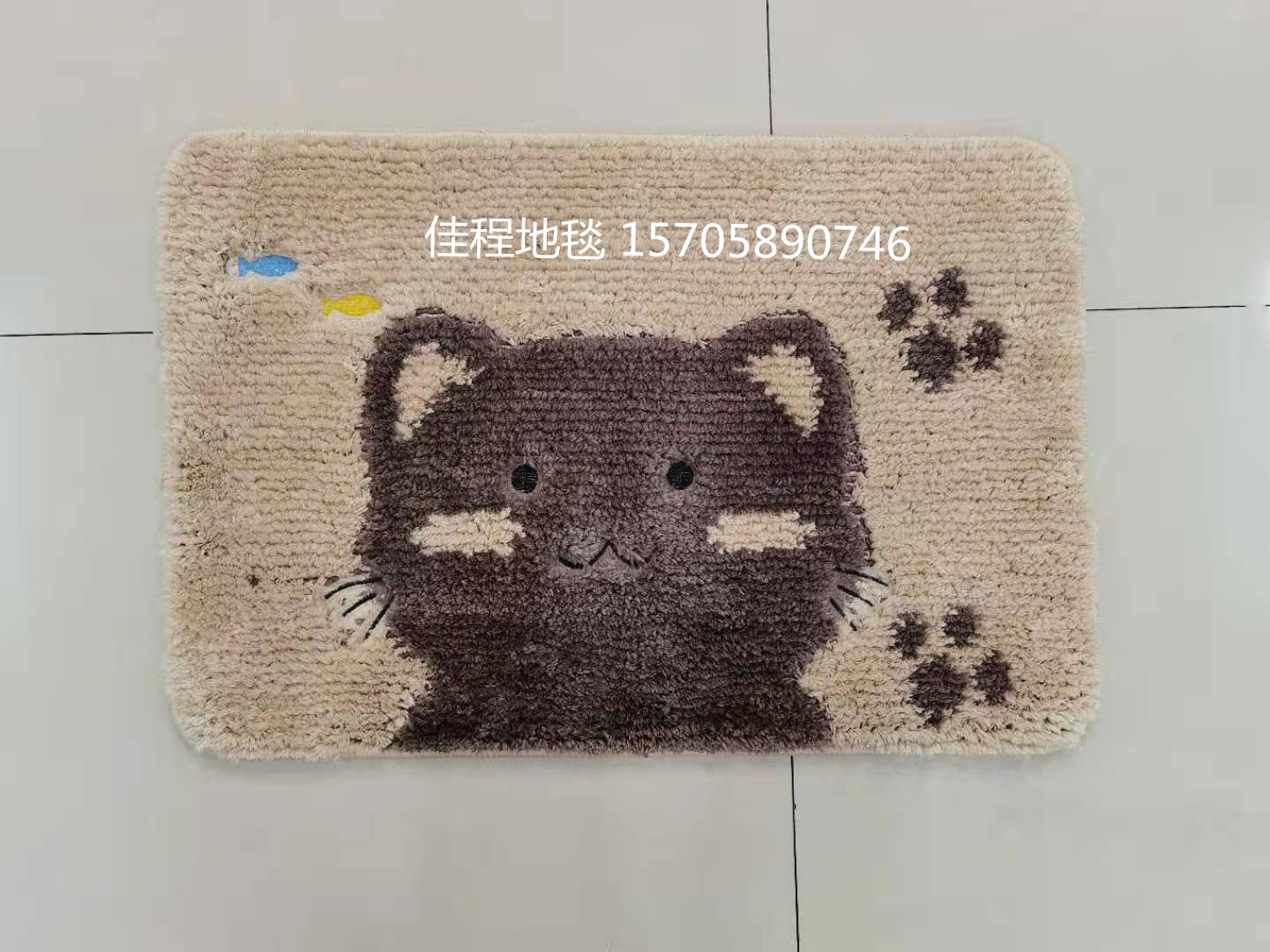 The new TPR bottom cartoon ultrafine floor mat water absorbent non-slip floor mat ultrafine door mat cartoon floor mat