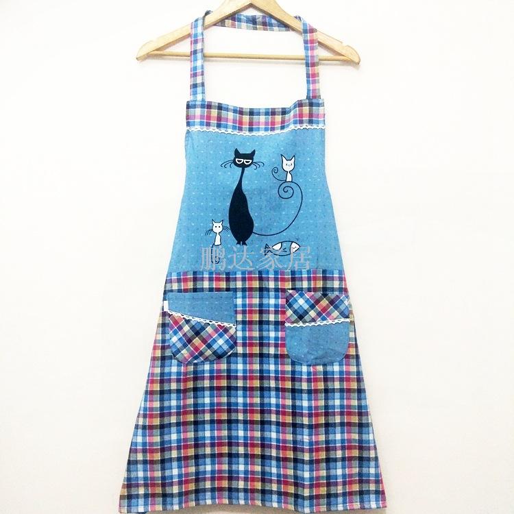 New butterfly knot Kitchen Apron Korean fashion sleeveless skirt anti pollution and oil proof overalls New butterfly knot Kitchen Apron Korean fashion sleeveless skirt anti pollution and oil proof overalls