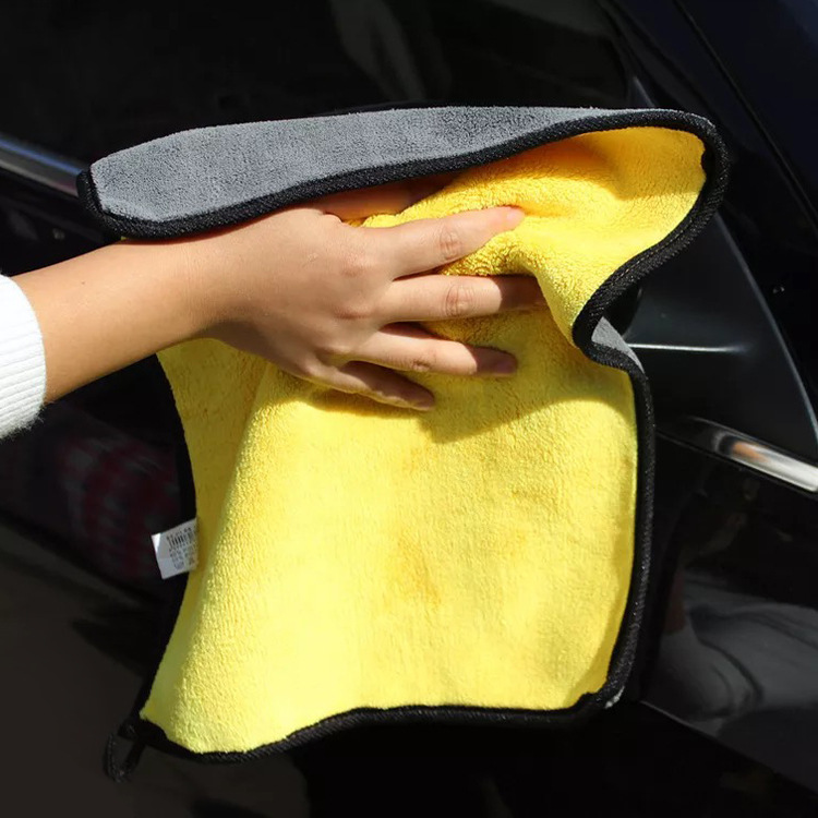 Double-Sided Coral Fleece Towel Fine Fiber Car Towel Car Wash Towel Thickened Car Washing Cloth Printable Logo Car Towel