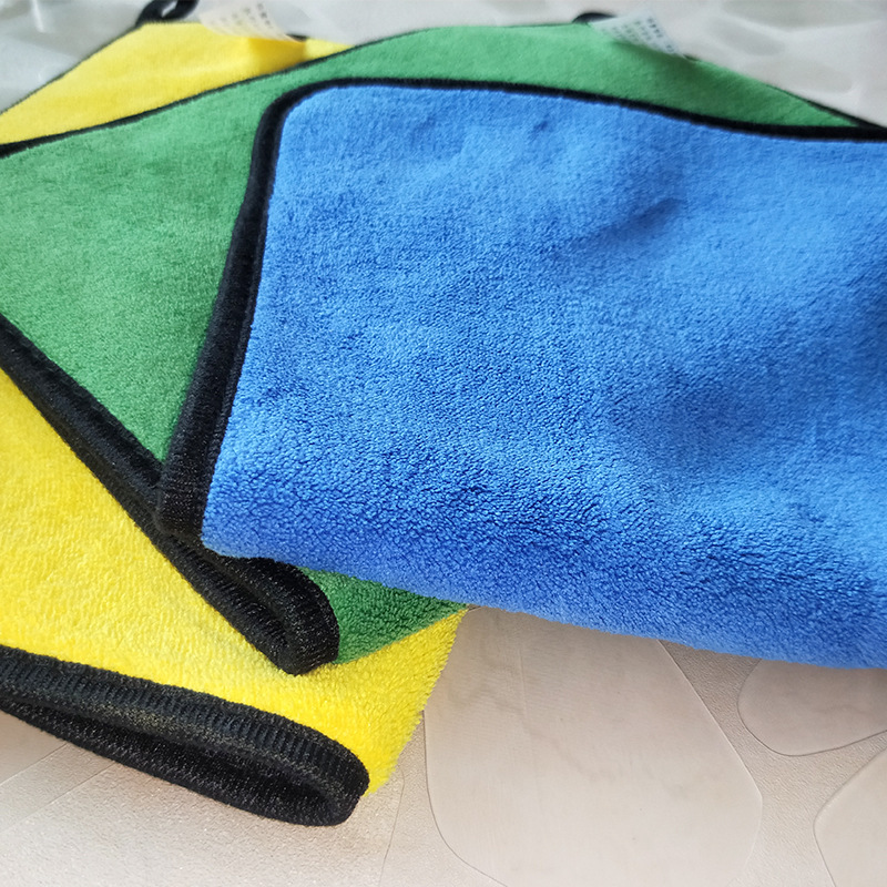 Double-Sided Coral Fleece Towel Fine Fiber Car Towel Car Wash Towel Thickened Car Washing Cloth Printable Logo Car Towel