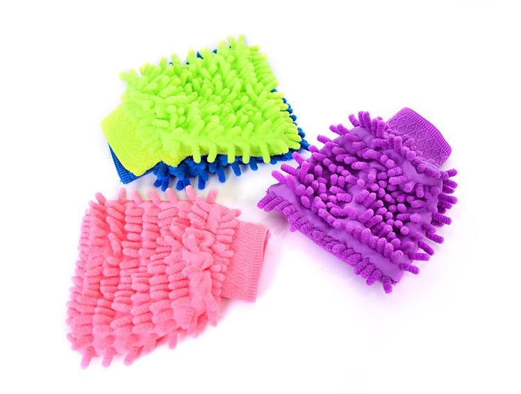 Household Daily Necessities Microfiber Double-Sided Thickened Chenille Car Wash Gloves Car Washing Tools Cleaning Cloth