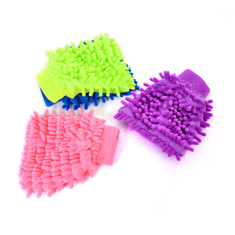 Household Daily Necessities Microfiber Double-Sided Thickened Chenille Car Wash Gloves Car Washing Tools Cleaning Cloth