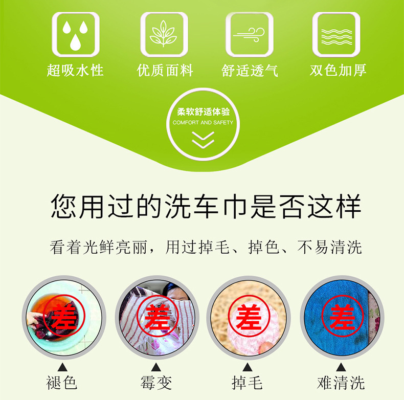 Car Wash Coral Fleece Towel Car Washing Cloth Absorbent Extra Thick No Hair Shedding Special for Car Glass Traceless Rag