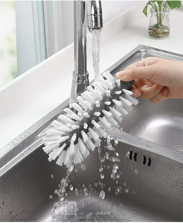 clean brush Artifact Milk Tea Shop Suction Wall Glass Cleaning Brush Household Kitchen Suction Cup Rotating Cup Brush