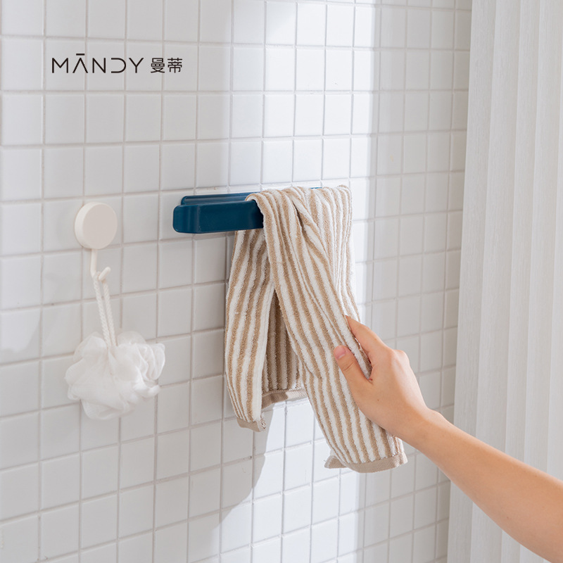 Punch-Free Invisible Bathroom Bathroom Multi-Functional Slippers Towel Wall-Mounted Rack Kitchen Lazy Rag Rack