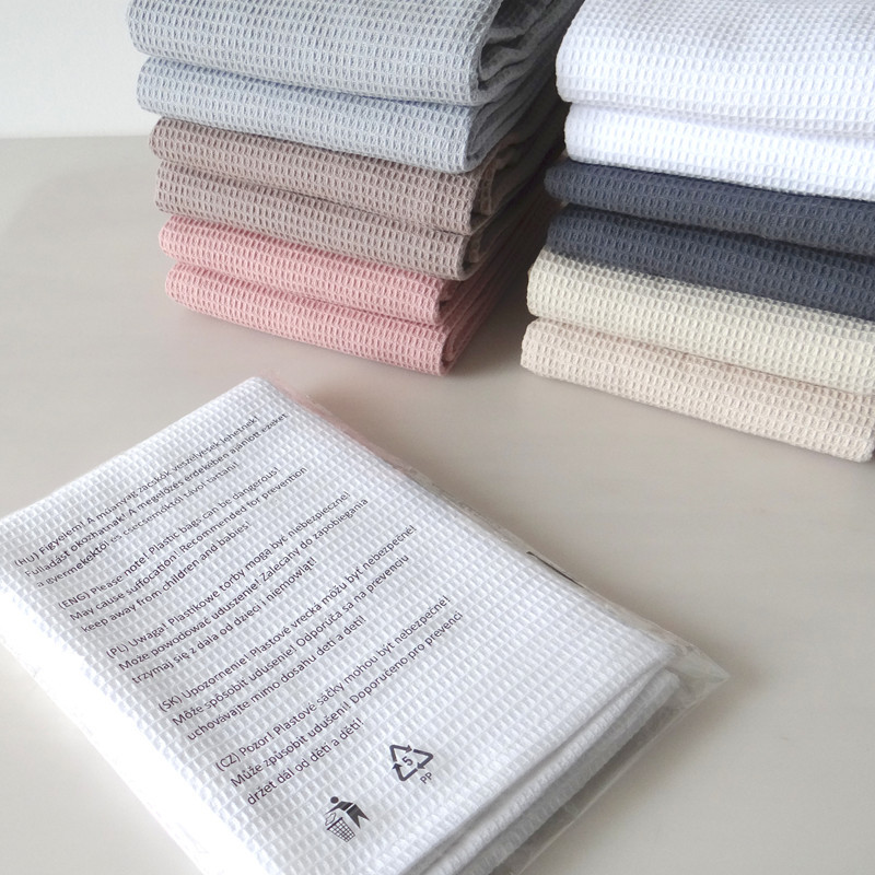 Cotton Household Kitchen Plain Waffle Water Absorption Good Tea Towel Kitchen Napkin Teatowel