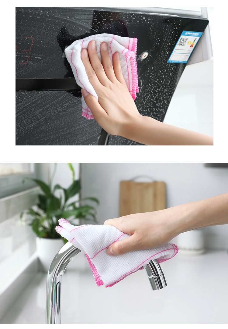 Kitchen Cotton Yarn Absorbent Lint-Free Cloth Oil-Free Dishcloth Dish Towel Decontamination Cleaning Cloth Scouring Pad Kitchen Cotton Yarn Absorbent Lint-Free Cloth Oil-Free Dishcloth Dish Towel Decontamination Cleaning Cloth Scouring Pad