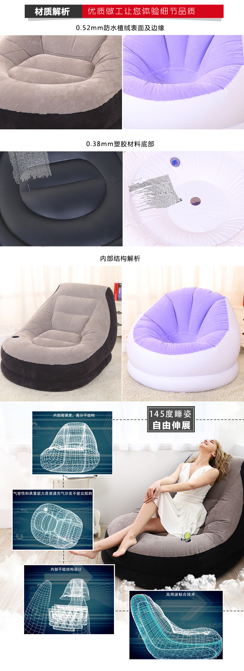 Lazy Sofa Folding Bed Lazy Bone Chair Single Sofa Bed Computer Chair Bay Window Lazy Sofa