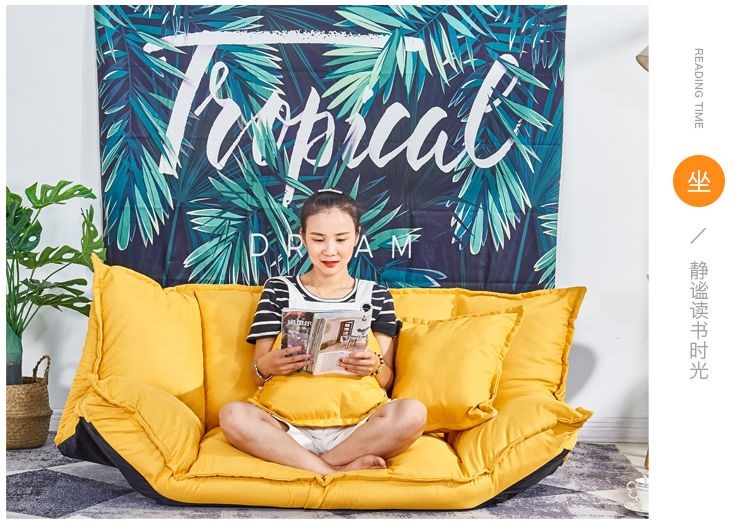 Lazy Sofa Tatami Small Apartment Foldable Floor Mini Bedroom Single Double Rental Room Japanese Bed Dual-Use Lazy Sofa Lazy Sofa Tatami Small Apartment Foldable Floor Mini Bedroom Single Double Rental Room Japanese Bed Dual-Use Lazy Sofa