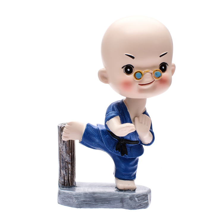 Car Decoration Shaking Head Monk with Glasses Shaolin Kung Fu Monk Martial Arts Boxing Resin Crafts Car Decoration Shaking Head Monk with Glasses Shaolin Kung Fu Monk Martial Arts Boxing Resin Crafts