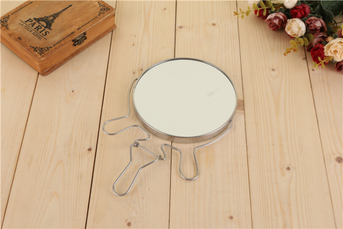 Folding portable desktop makeup mirror European double-sided cute round high-definition dressing mirror